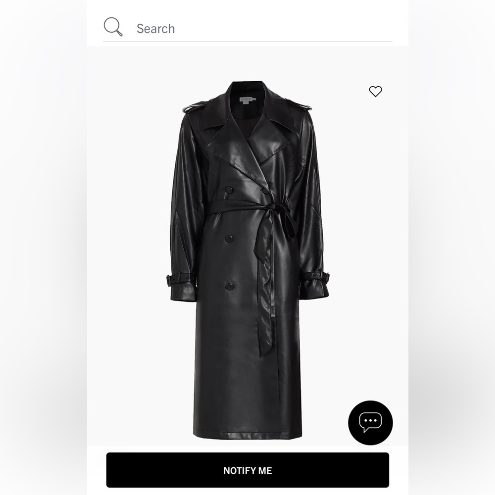 Good American // better than leather trench coat